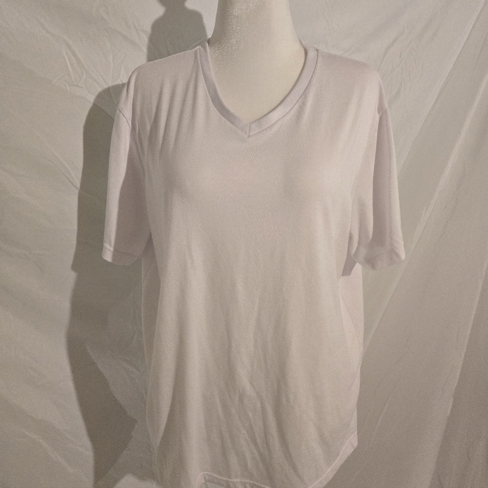 George Women's Classic White V-Neck Tee